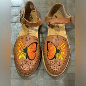 Mexican Huaraches With Flower/Butterfly Design